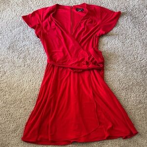Tahari Vibrant Red Midi Dress